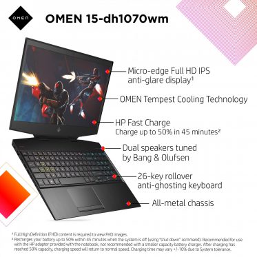 لپ تاپ ۱۵ اینچی HP Omen 15 Dh1070wm