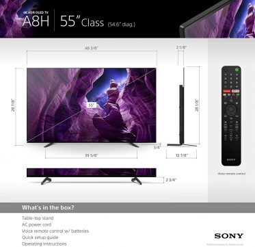 تلویزیون ۵۵ اینچ SONY 4K OLED سونی مدل A8H